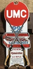 VINTAGE UMC REMMINGTON CARTRIDGES RIFLE 12” PORCELAIN GUN HUNTING FISH SIGN