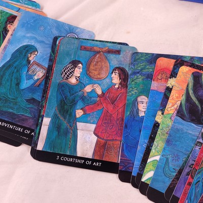 RARE Caitlin Matthews CELTIC WISDOM TAROT (78 Cards, Book & Box 