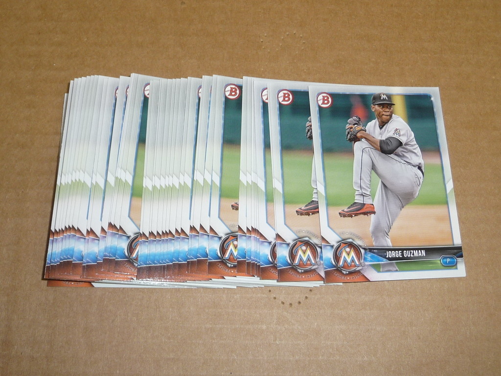 2018 Bowman Draft JORGE GUZMAN BASE LOT OF 69 CARDS #BD-66 MARLINS