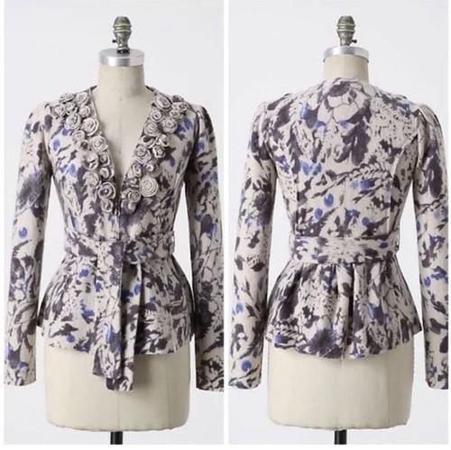 anthropologie rosette cardigan