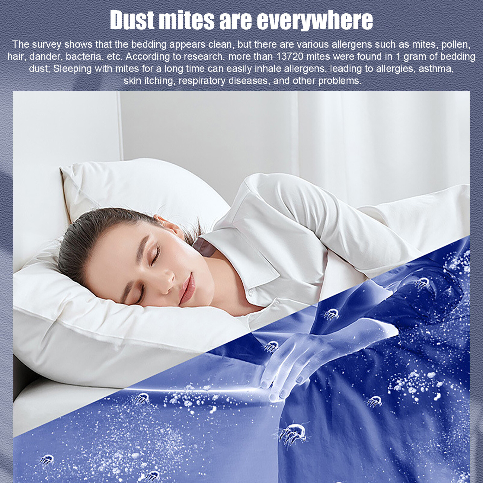 Cordless Handheld Vacuum Cleaner UV Dust Mite Remover Bed Blanket Bed