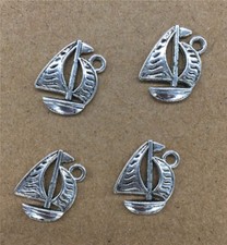 MIXED SET - 6 New SMALL NAUTICAL Charms Tibetan Silver Alloy ONE EACH Free Ship