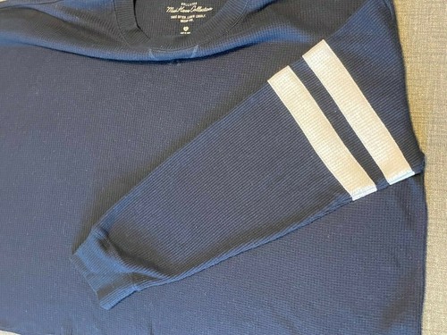 Hollister Women’s Crop Top Medium Navy Oversized Waffle Knit Cozy - Picture 4 of 7