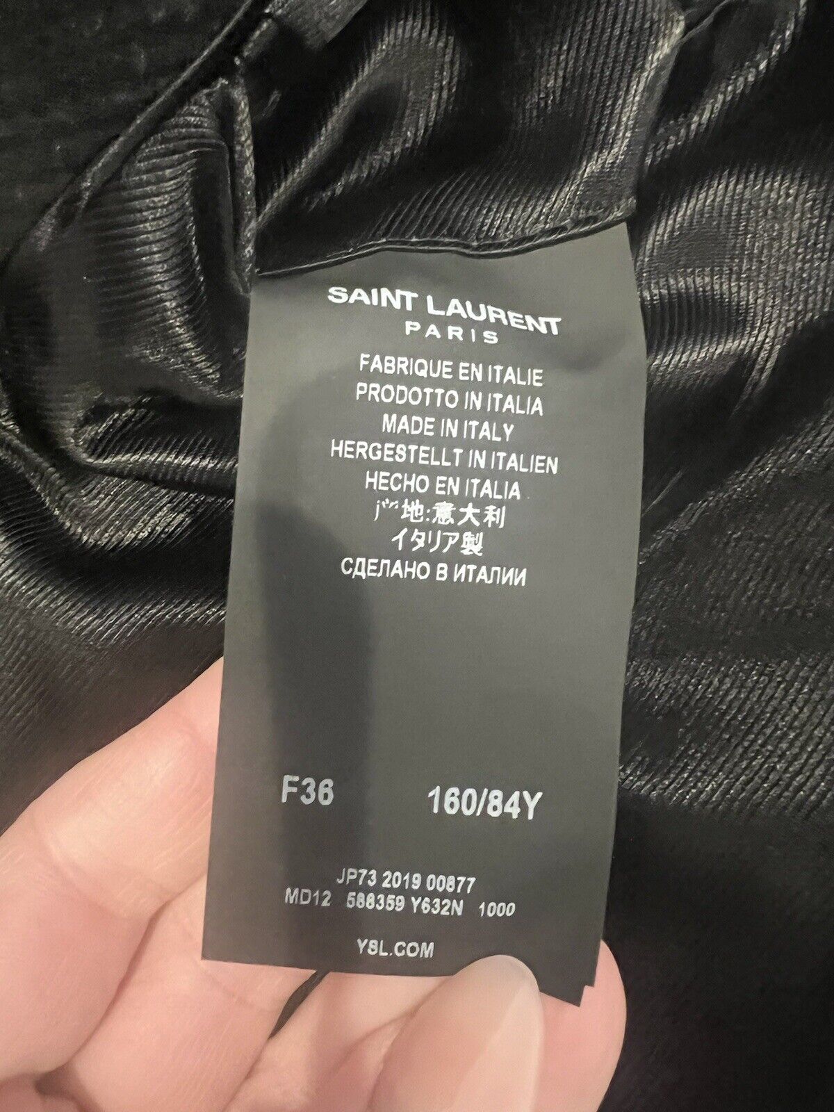 Saint Laurent Paris Double Breasted Black Wool Co… - image 2