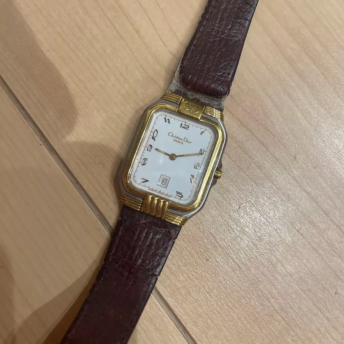 Montre Christian Dior 35 14 02 2 Vintage Couleur Marron Reconditionnée