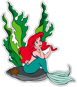Mermaid vinyl sticker for skateboard luggage laptop tumblers car