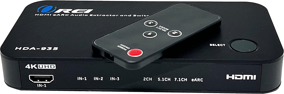 OREI eARC 4K 60Hz Audio Extractor Converter 3x1 Soundbar 18G