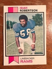 1973 Topps Football Isiah Robertson ( Los Angeles Rams ) #65