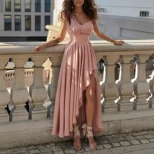 Women's dress slanted shoulder high waist long dress dress