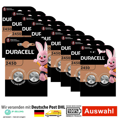 Duracell Specialty CR 2450 3V Lithium Batterie Knopfzelle DL2450 CR2450 Auswahl