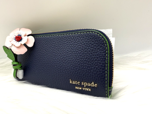 Portafoglio slim bifold nuovo con etichette originale Kate Spade New York In The Garden applicazioni floreali - Foto 11 di 19