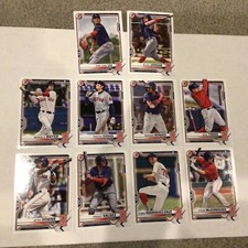 Marcelo Mayer RC Blaze Jordan + 8 Red Sox Team Set 2021 Bowman Draft Base Paper