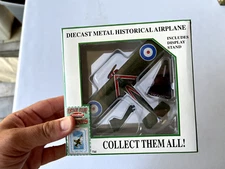 Model Power POSTAGE STAMP PLANES #5350-2 SOPWITH CAMEL Die Cast Plane w/ Stand