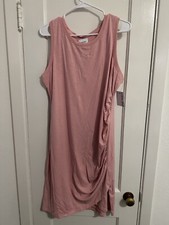 Nine West Blush Pink Cinch Side Bodycon Knee Length Dress Size XL