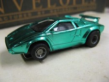 Tyco Vintage HO 1980   1990 Green Plated Lamborghini Countach