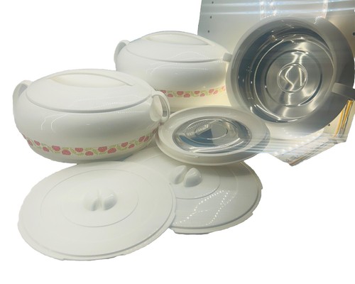 Insocore Insulated Food Storage Containers Nesting 3 Bowl Set W/ Lids & Dividers - Picture 5 of 11