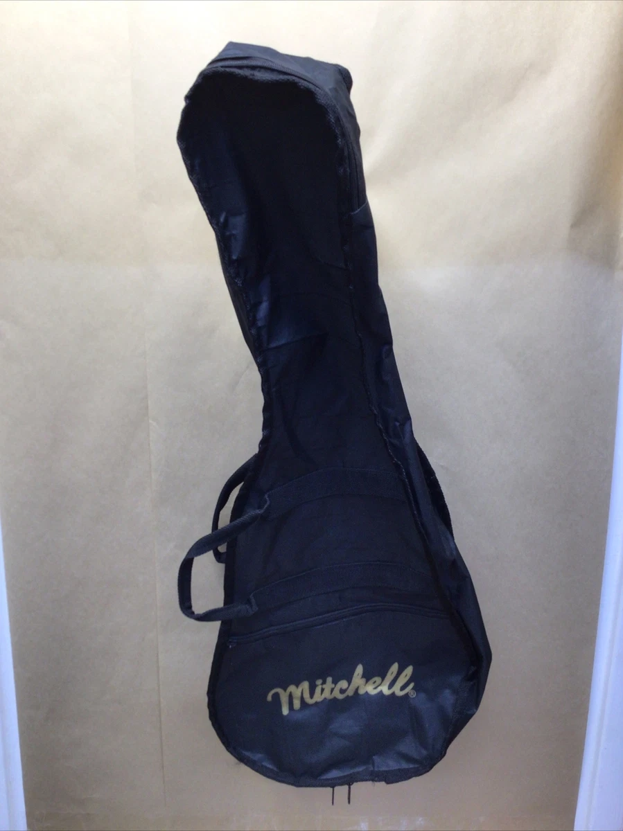 Mitchell Logo 1 2 Black Guitar Travel Gig Bag Soft Carrying Case Strap 33.5