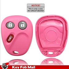 New Pink 3 Button Keyless Entry Remote Key Fob Shell Case Pad For 15132198