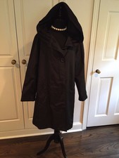 Ladies Portrait Black Hooded Jacket Size Small