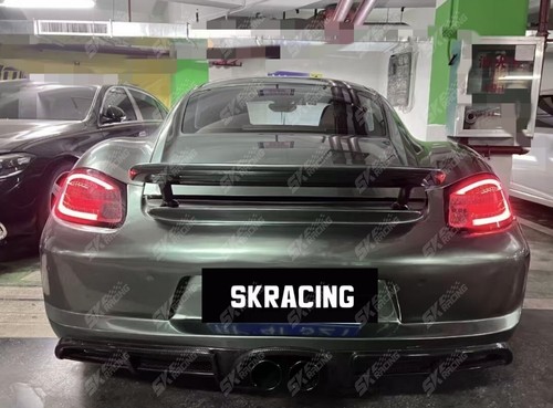 For Porsche 987 Cayman S 06-12 Gloss Black /Carbon Fiber Rear Spoiler Trunk Wing - Picture 6 of 52