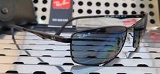 New Ray Ban RB3498 Pilot Sunglasses Matte Black w/ Gray Polarized 64mm Lenses