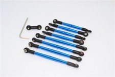 GPM Complete Blue Aluminum Tie Rod  Pushrod Set for Traxxas 1/16 E-Revo Summit