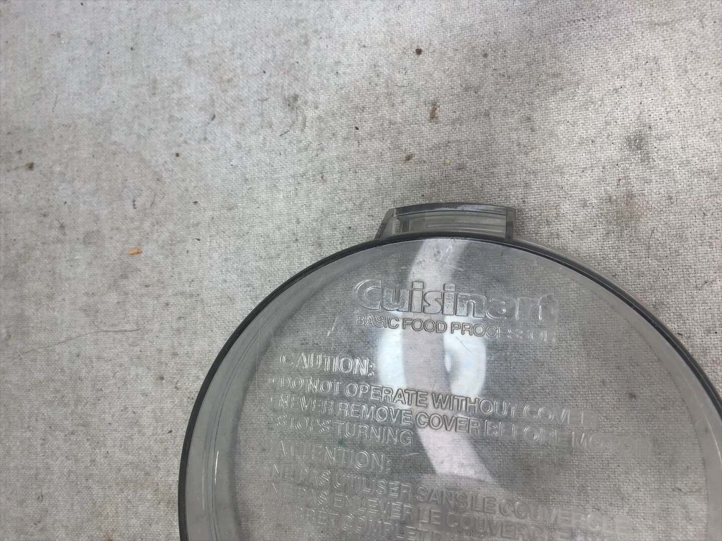 Cuisinart Basic Model Food Processor Part 8 in Replacement Bowl Cover