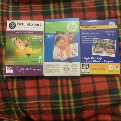3x Glossy Fotopapier ~ (2x Hochglanzpapier 10 x 15/1x seidenmatt 10 x 12) 