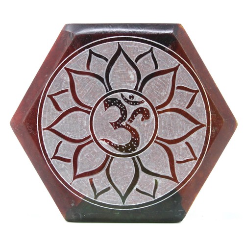 Soapstone Jewellery Box Trinket Hand Carved Keepsake Storage Organiser Box Gift - Picture 2 of 32