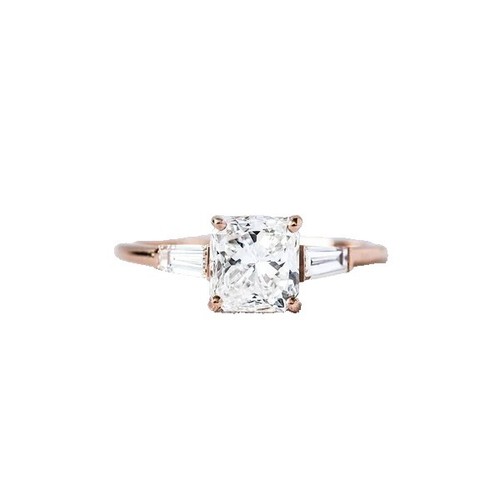 Round Cut Toi Et Moi Engagement Ring For Women