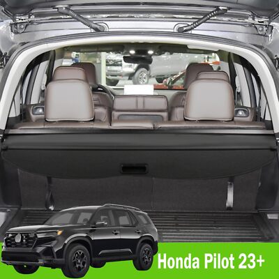 Cargo Cover For Honda Pilot 2023 2024 Rear Trunk Security Cover Shielding Shade