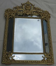 Miroir Style Régence à Coquille Glaces Mercure Parecloses Doré à l’or 120 x 88cm