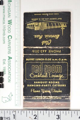 VTG Matchbook Cover Club Bonnie Rae El Monte California Restaurant Cocktails Lt