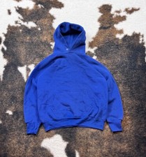 Vintage 70s Blank Pullover Hoodie Sweatshirt Athletic Warm Up Boxy Small XX