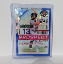 2024 Panini Prospect Ticket Blue Cracked Ice Prizm /299 Orlando Martinez #139