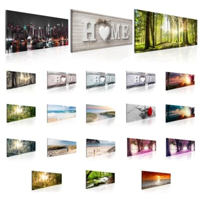 Strand Meer Wald Landschaft VLIES LEINWAND BILDER  WANDBILDER XXL WOHNZIMMER - Bild 1 von 3