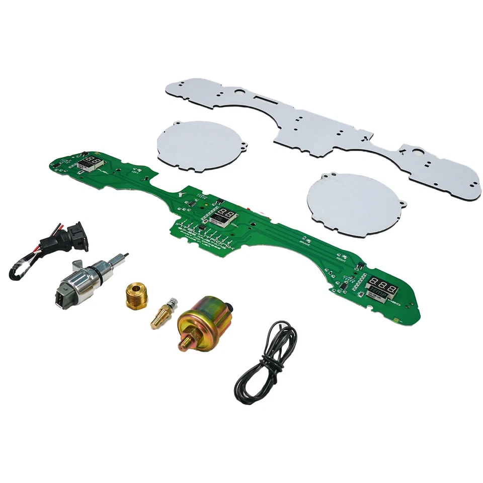 Cuadro de instrumentos digital Ford Mustang 1967-1968 indicadores LED verde azulado hecho en EE. UU. Foto 4 de 4