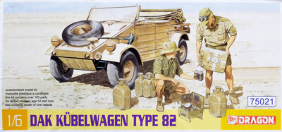 DAK Kübelwagen Type 82 Pkw. K1 Volkswagen 1:6 Model Kit Bausatz Dragon 75021