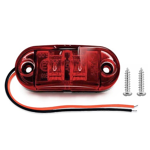 5x Red+5x Amber LED Side Marker Lights Oval Truck Trailer Clearance Light Lamp - Picture 10 of 12