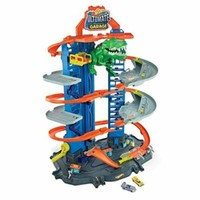 Hot Wheels Garage, Hot Wheels Parkgarage Inkl. 2 Spielzeugautos, Mit Robo-T-Rex