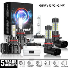 Fit Cadillac Cts 2003-2007 -6x Hidled Headlight Hilow Fog Light Bulbs White
