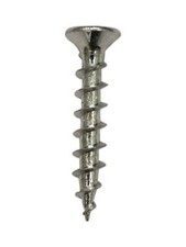 Gardinia 4.3 x 25mm Upvc Fixing Screw Silver Zinc Finish Flat Bag 20