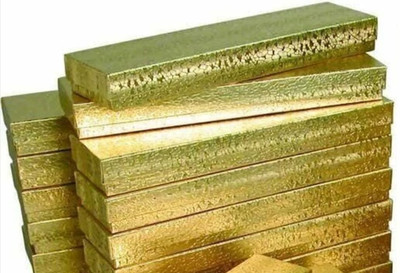GIFT BOXES GOLD FOIL - Cotton Filled - Packaging  LOT OF THIRTY FIVE (35) Pieces