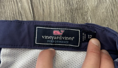 Vineyard Vines Performance Flat Front Navy Shorts Boys Size 12 - Picture 3 of 5