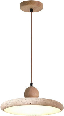 Modern Minimalist Dome Yellow Travertine Bedside Pendant Light Nordic Natural St