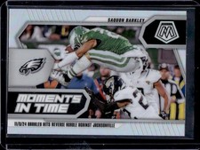 2025 Panini Mosaic Saquon Barkley Moments in Time Silver Prizm #5 Eagles