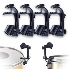 4 PCS Drum Microphone Clip Adjustable 180 Degrees Rotation Mic Holder