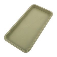 Rectangular Plant Drip Tray Green Plastic Planter Base for Garden Use