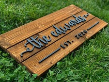 Custom Wood Sign  Personalized Family Name Sign  Last Name Sign  Wedding Gift