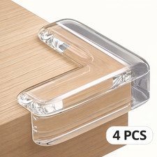 4pcs Clear Baby Safety Corner Protectors – Silicone Table Edge Guards Childproof